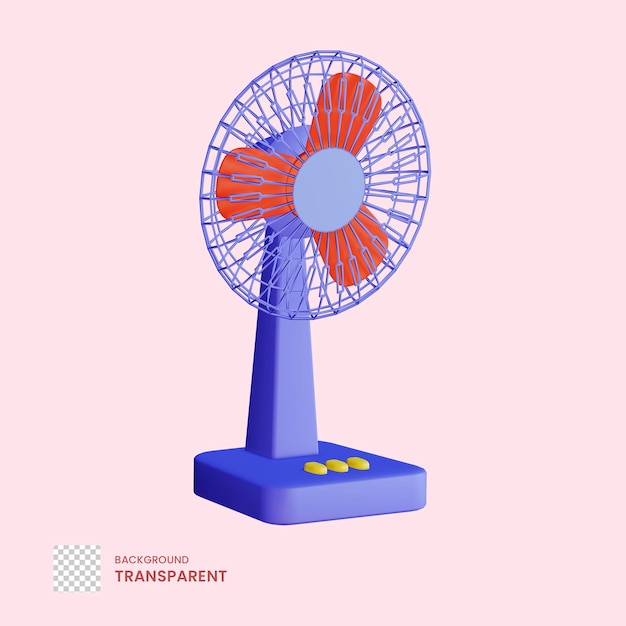 PSD illustrazione 3d ventilatore elettrico