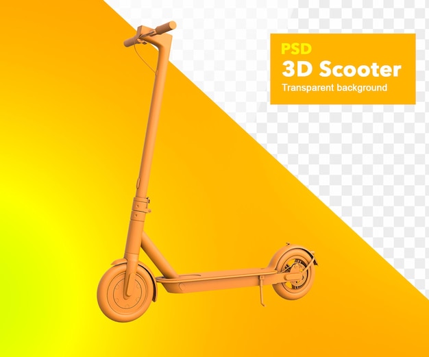 3d illustration electric scooter