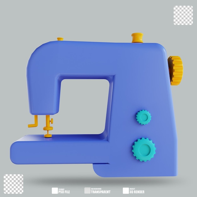 3d illustration electric sewing machine 2