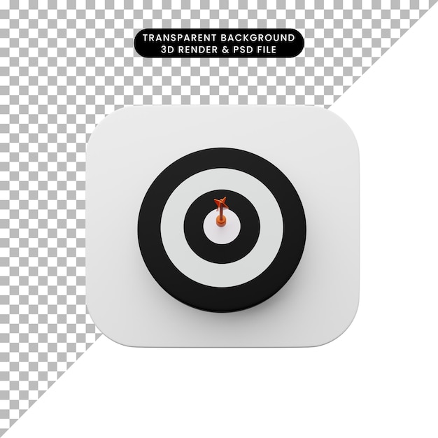 PSD 3d illustration of element user interface ui simple icon