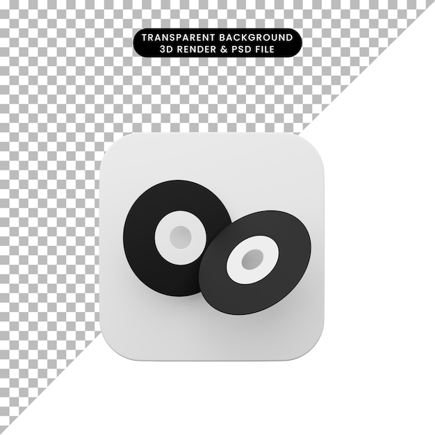 PSD 3d illustration of element user interface ui simple icon