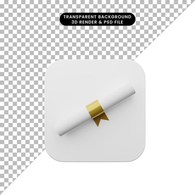 3d illustration of element user interface ui simple icon