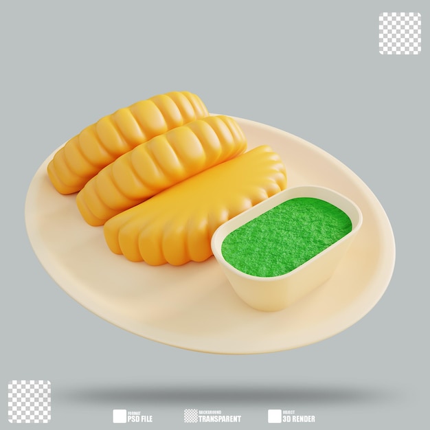 PSD illustrazione 3d empanadas 2