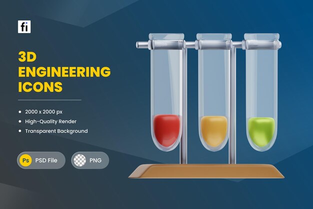 PSD ingegneria dell'illustrazione 3d
