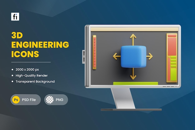 PSD 3d illustration engineering