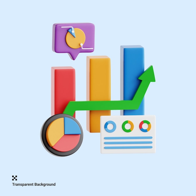3D Illustration of Enhanced Productivity in Business Operations
