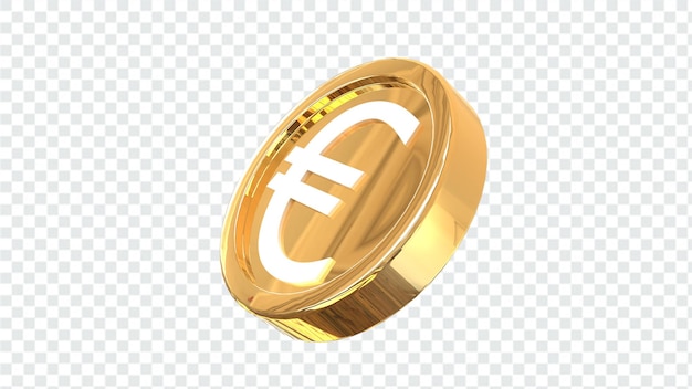 3d иллюстрация значок монеты евро деньги 3d визуализация