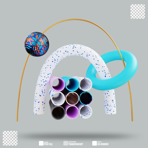 PSD 3d illustration fantasy pipe 2