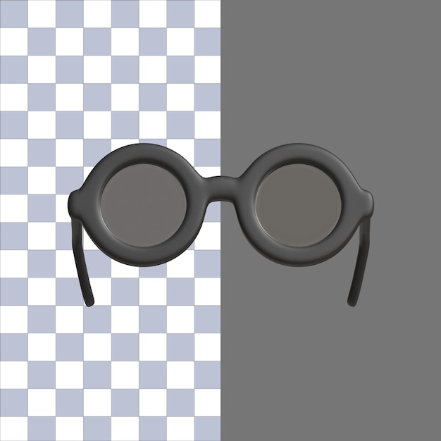 PSD 3d illustration of father's day glasses icon