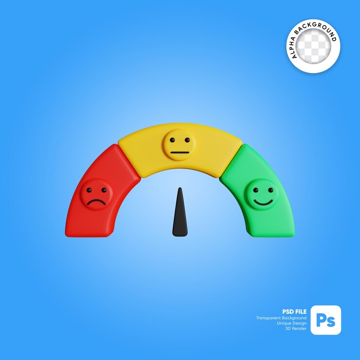 3d illustration Feedback Meter