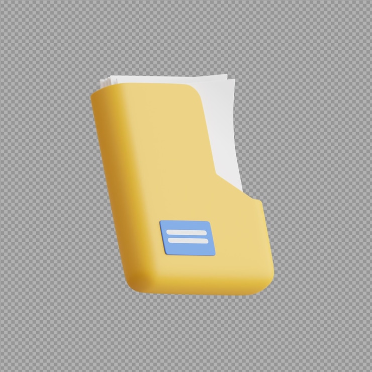 PSD 3d illustration of file