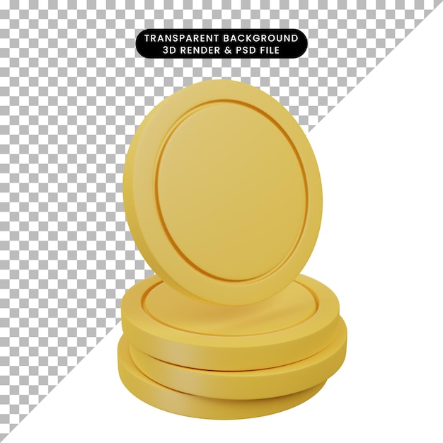 3d illustration of finance icon in 3d render