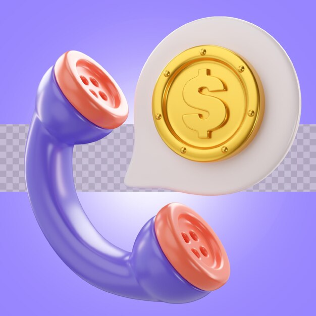 3d illustration financial customer service