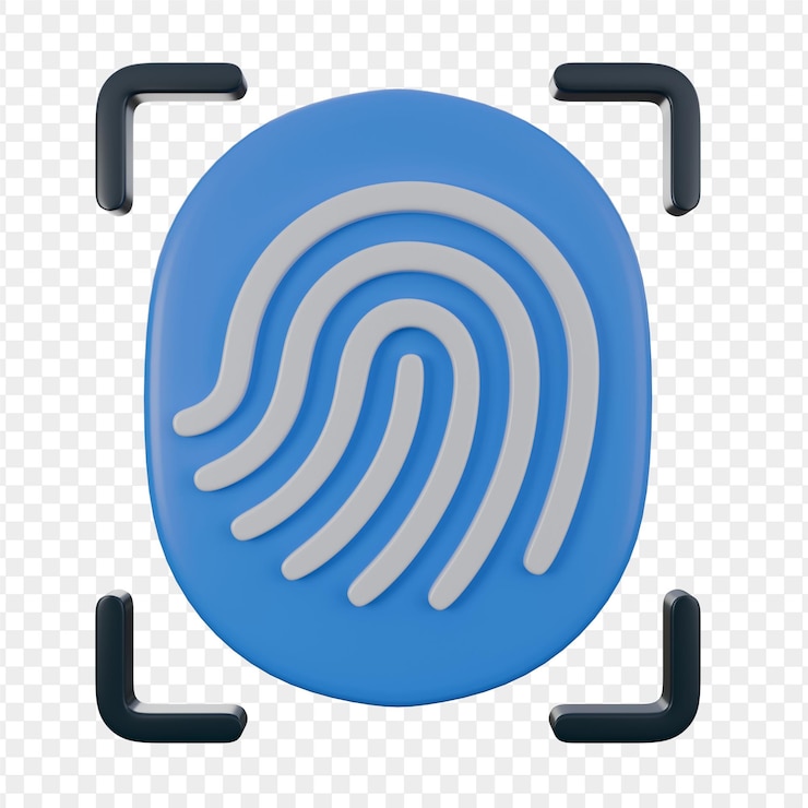 PSD 3d illustration of fingerprint