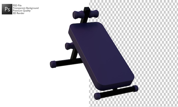 3d illustration of fitness bench