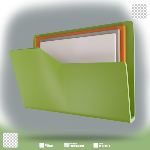 PSD 3d illustration folder 3