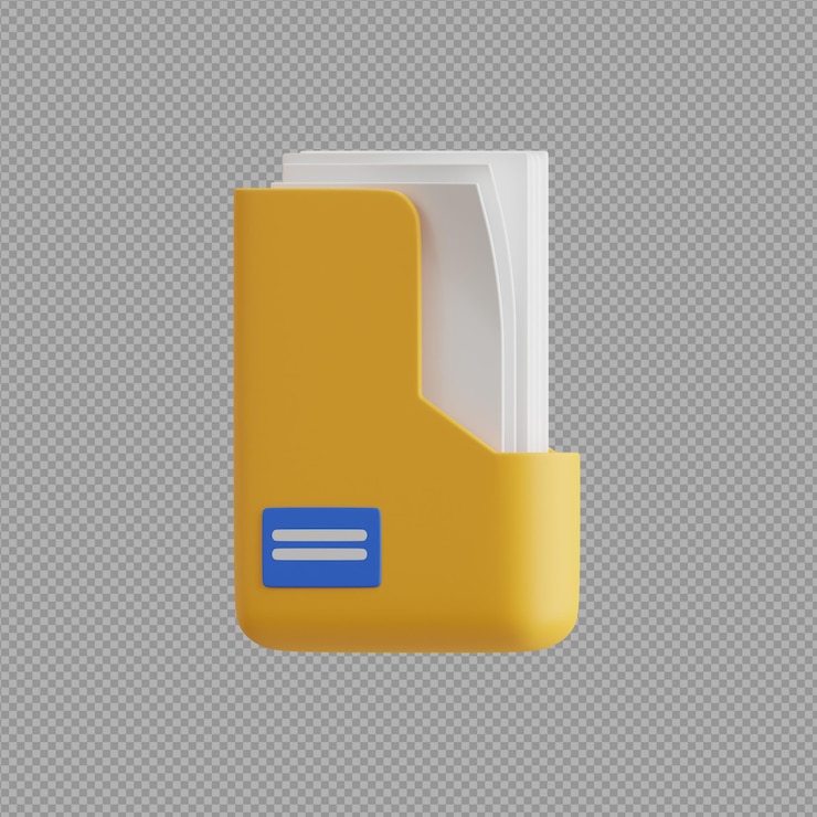 PSD 3d illustration of folder