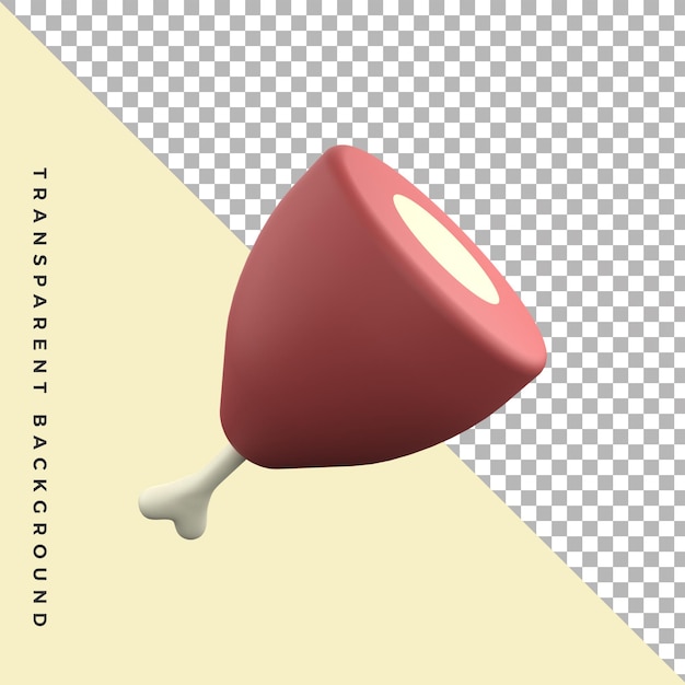 3d illustration food meat isolated