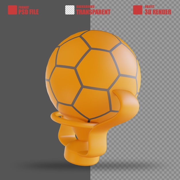 3Dイラストサッカーカップスポーツ2