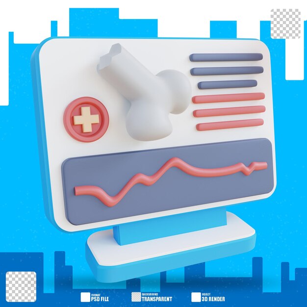 PSD 3d illustration of fracture check monitor 2