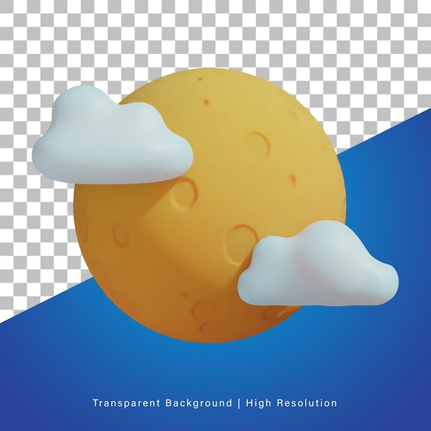 3d illustration of fullmoon