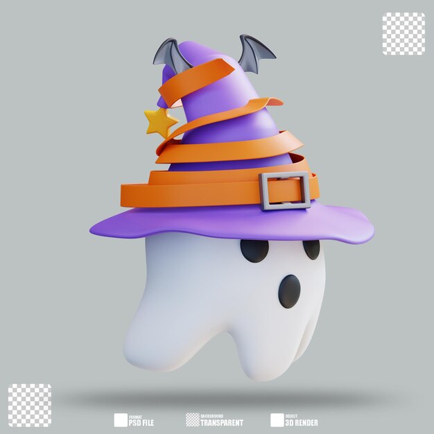 PSD 3d illustration ghost 3