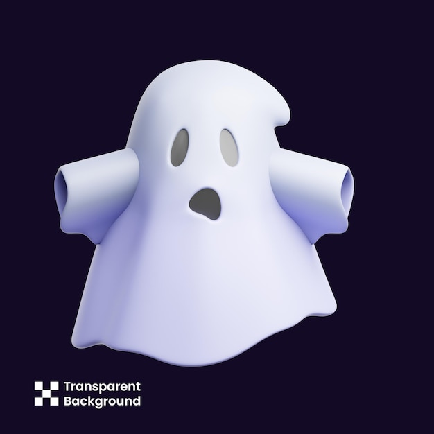 PSD 3d illustration of ghost