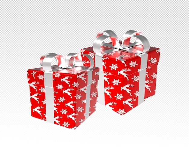 PSD 3d illustration of a gift box with bow