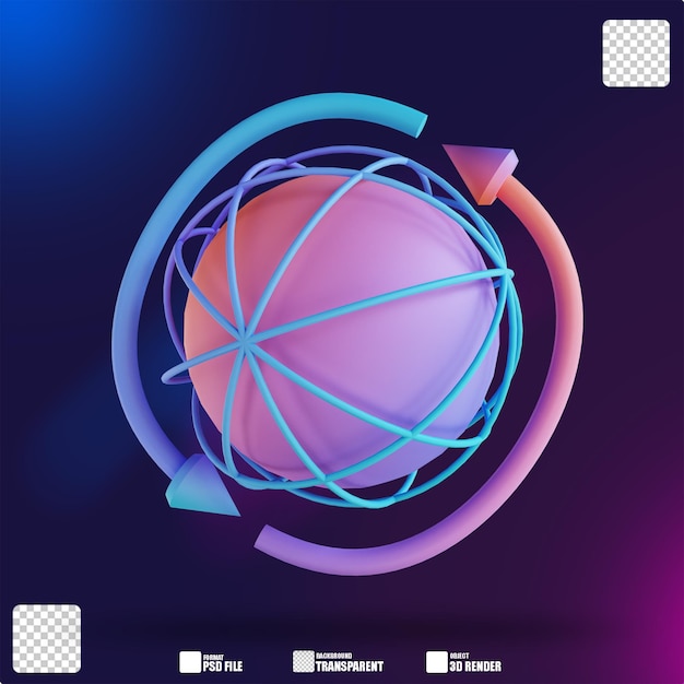 3d illustration global exchange 2