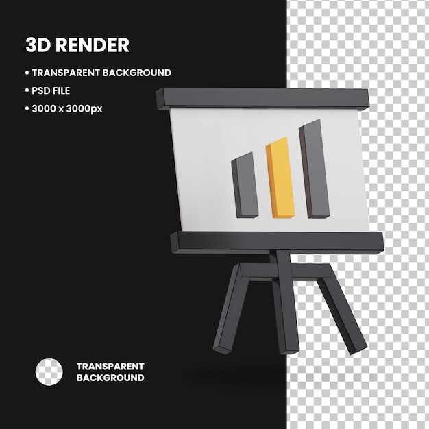 3d illustration graph object