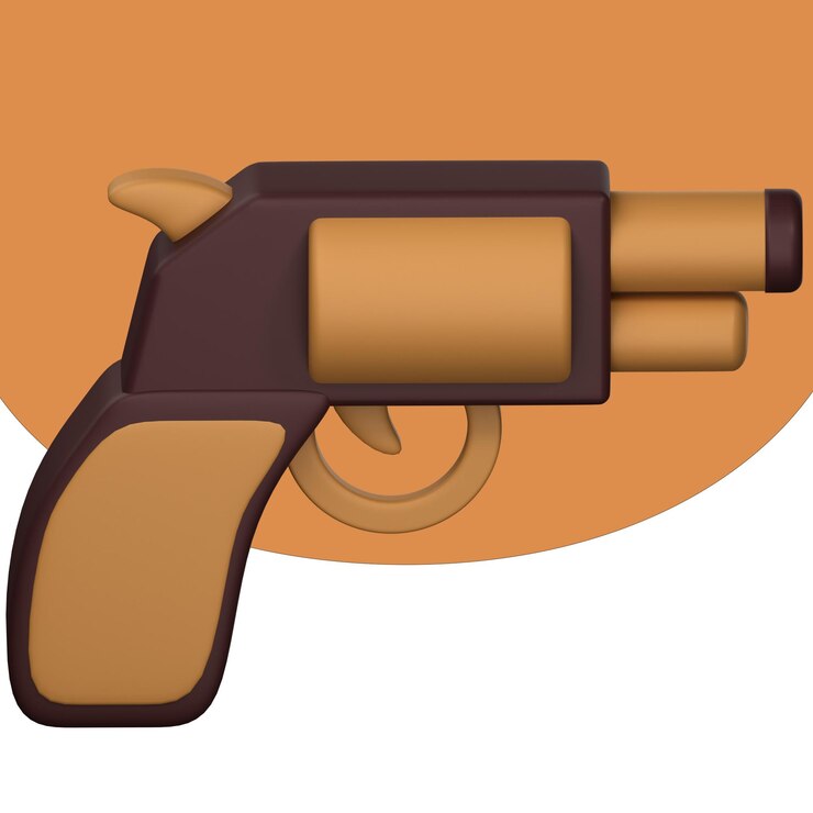 PSD 3d illustration gun