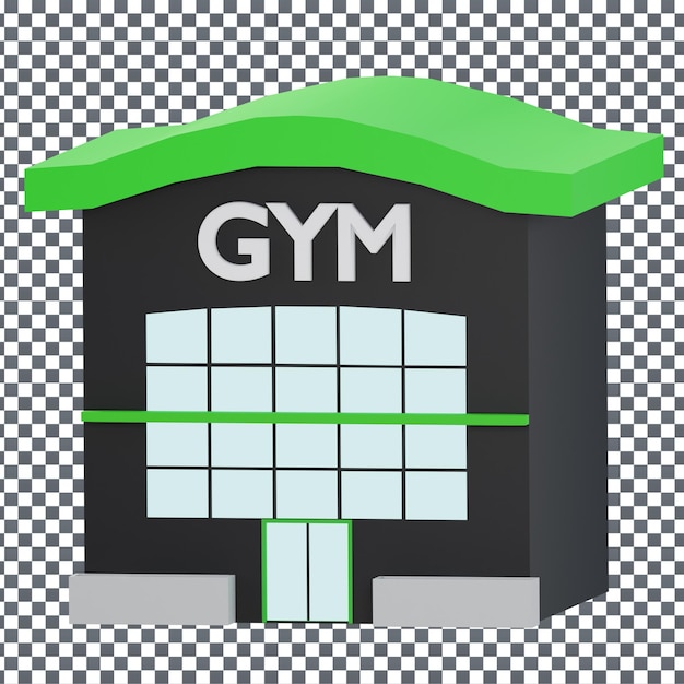PSD 3d illustration gym object