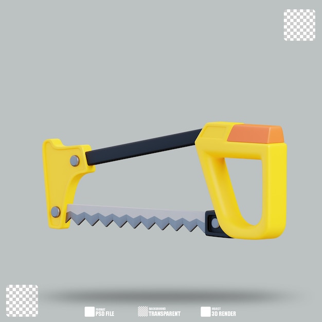 PSD 3d illustration hacksaw 2