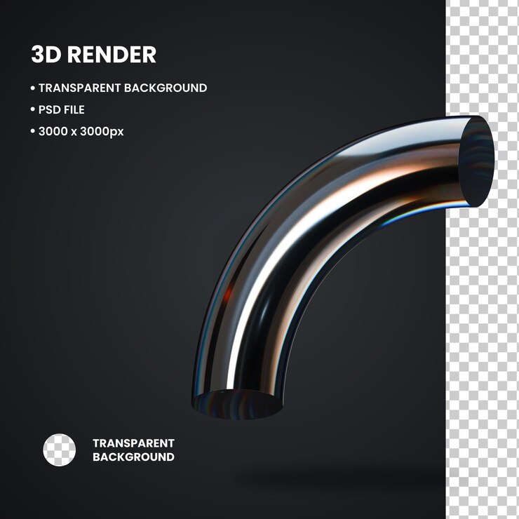 PSD 3d 插圖 半甜甜圈形狀