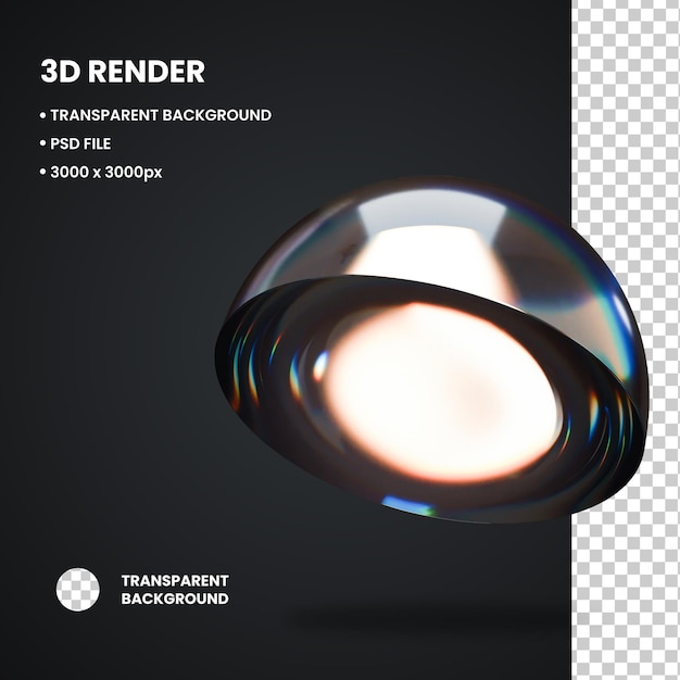 PSD 3d-иллюстрация полукруглая форма