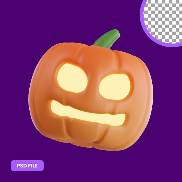 Illustrazione 3d della zucca di halloween