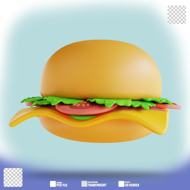 3dイラスト ハンバーガー