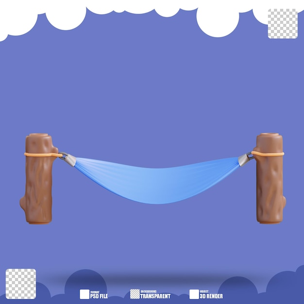 3d illustration of hammock 3