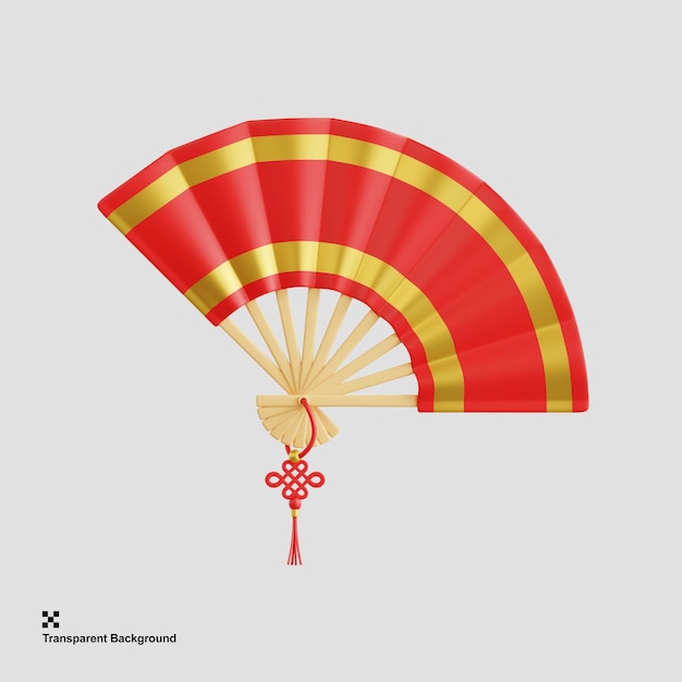 3d illustration of a hand fan