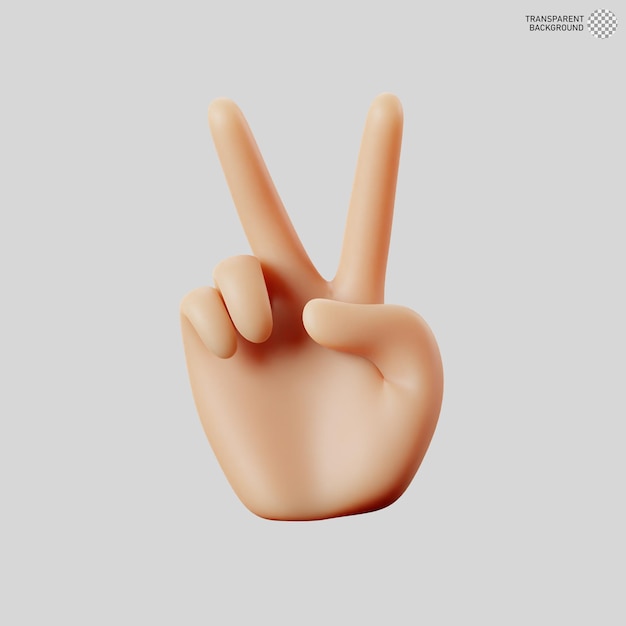 PSD 3d illustration of hand gesture