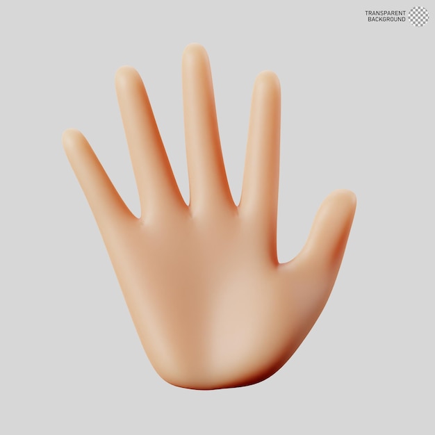 3d illustration of hand gesture