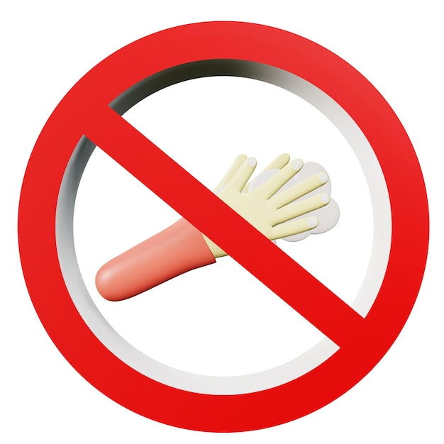 3d illustration of do not hand wash with transparent background