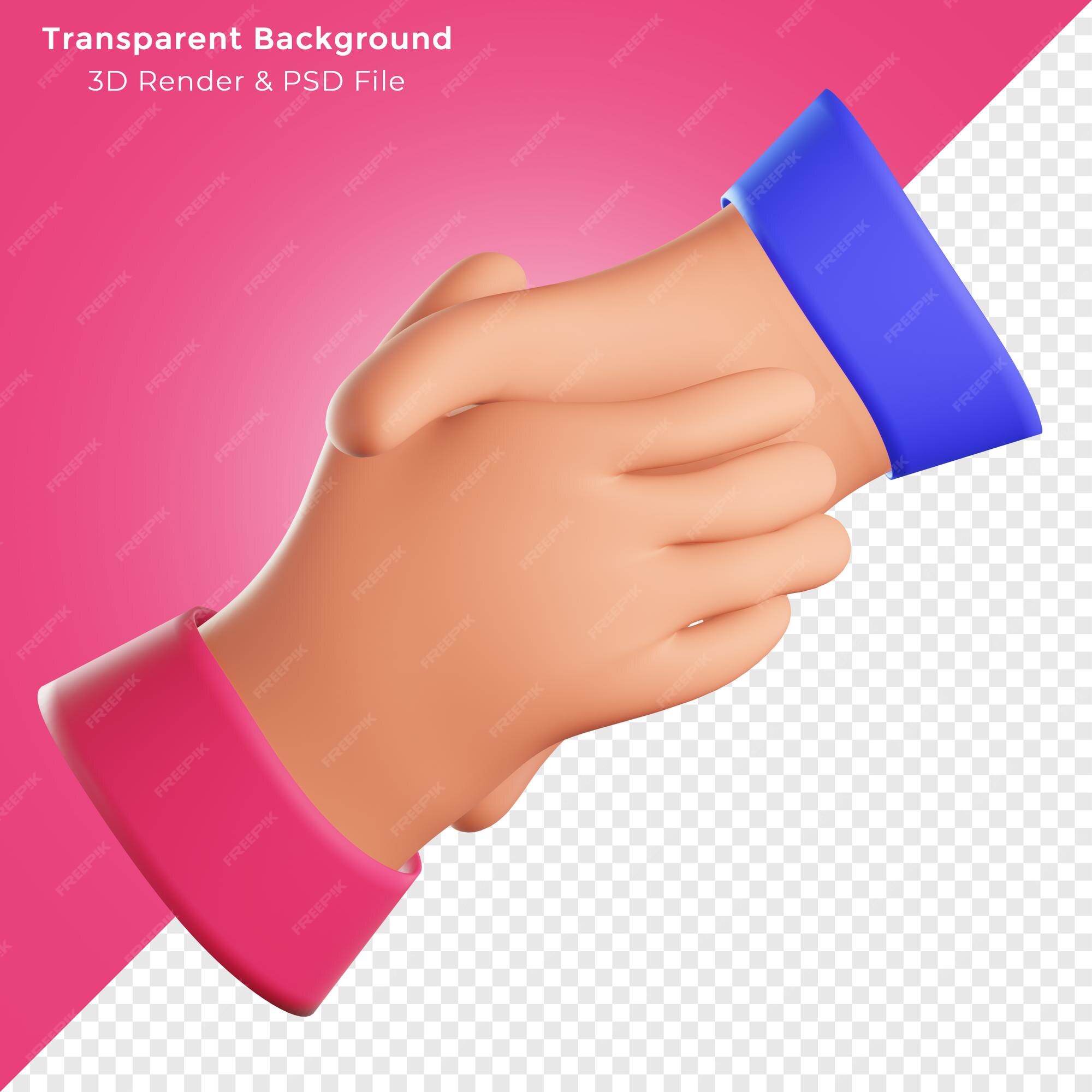 Premium PSD  Handshake emoji isolated