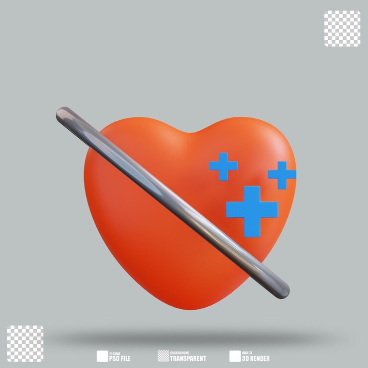 PSD 3d-иллюстрация сердце 2