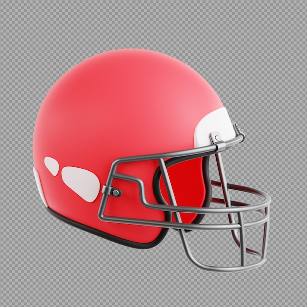 PSD 3d illustration of helmet in transparent background