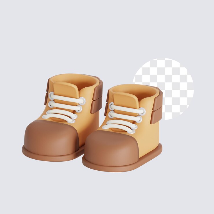 PSD 3d 步行鞋的 3d 插圖
