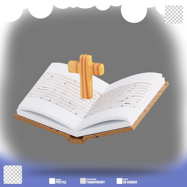 3d иллюстрация святой библии христианской религии 2