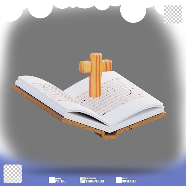 3d иллюстрация святой библии христианской религии 2