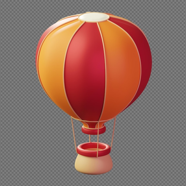 3D illustration of hot air balloon