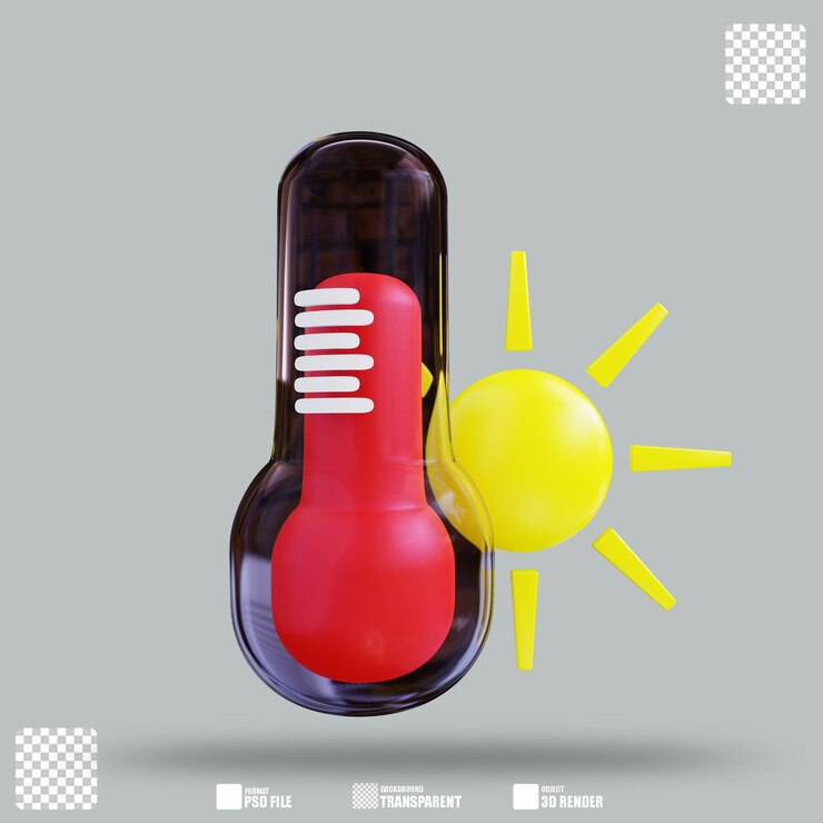 PSD 3d 그림 뜨거운 온도